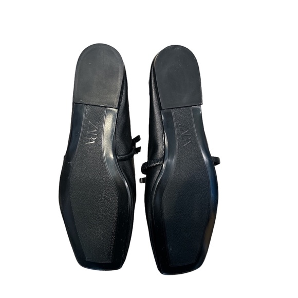 Zara Ballet Flats with Bow Trim Size 6.5 - Picture 9 of 11